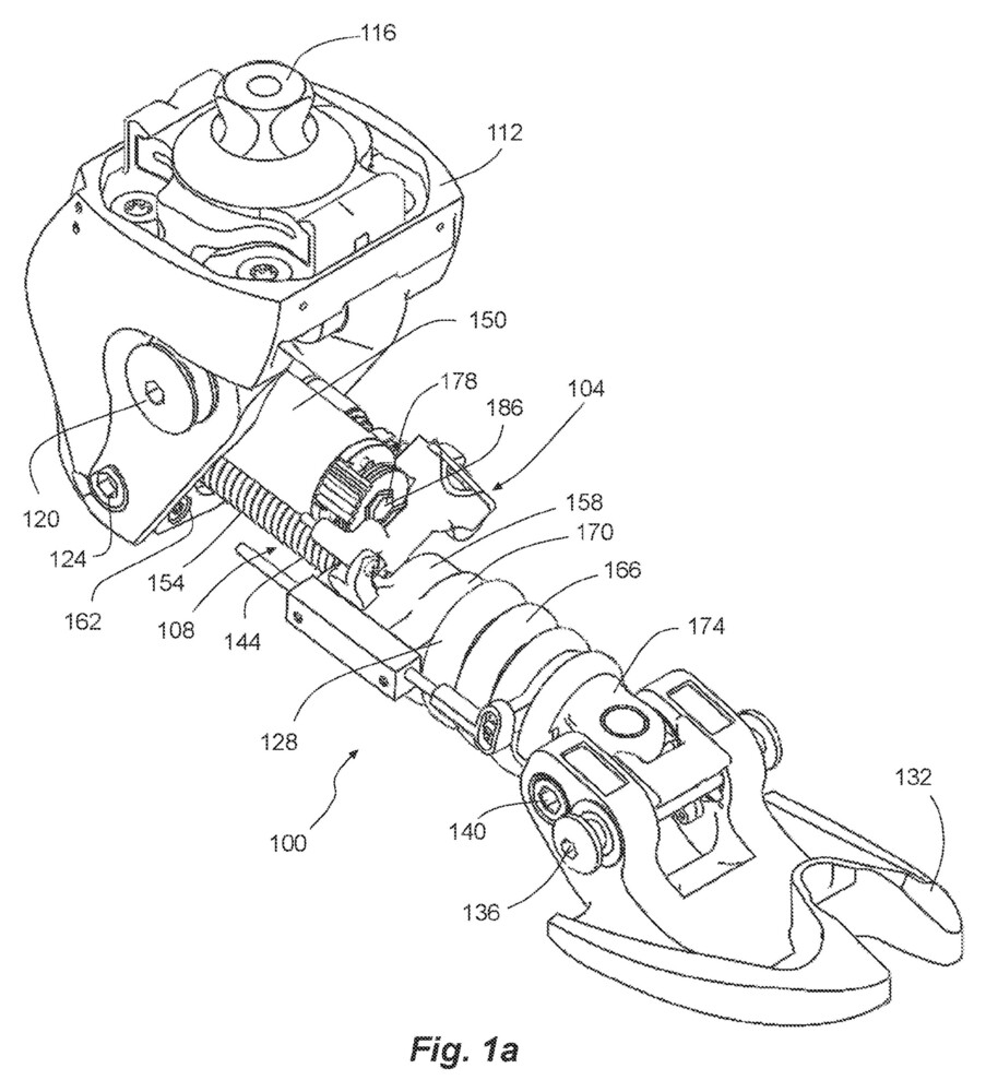 Patent drawing (Fig. 1a) of the semi-active ankle/foot prosthesis