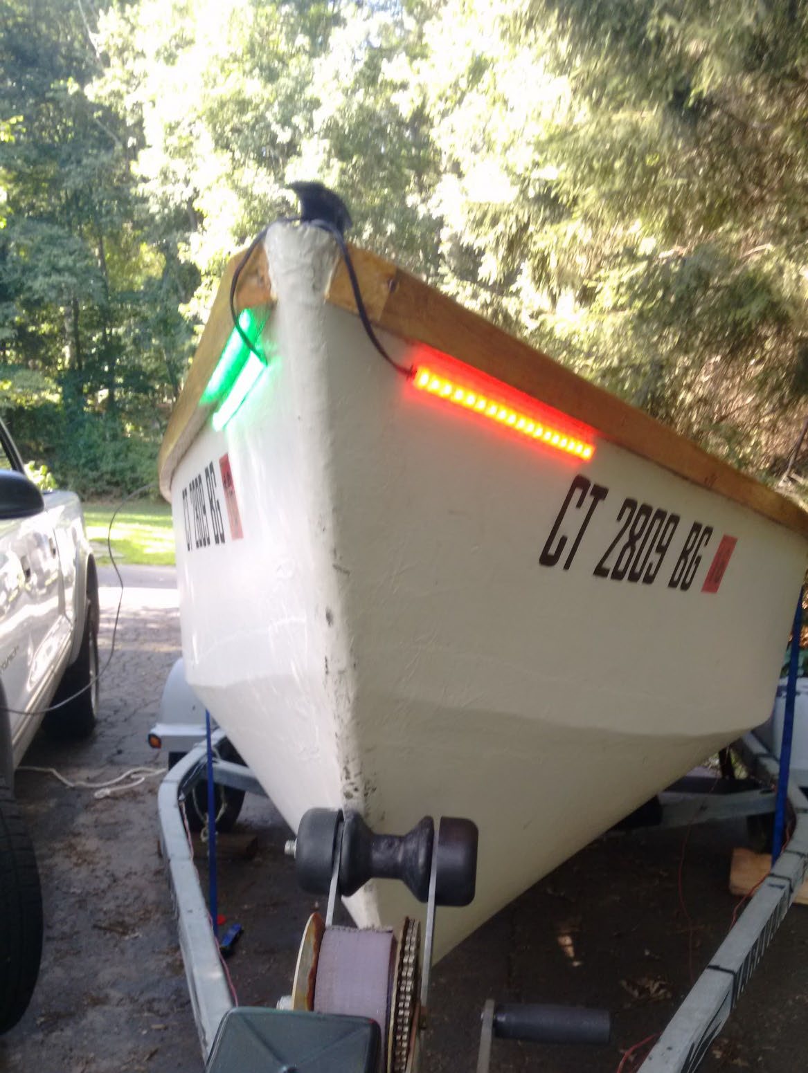 Installed LED bow lights